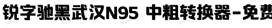 锐字驰黑武汉N95 中粗转换器字体转换